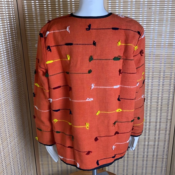 🔷Allure Vintage Unique Embroidered Woven Artsy Jacket 
Size Medium - Picture 6 of 7
